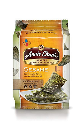 De Annie Chun Seaweed Snacks, Asado De Sésamo, 0,35 Onza