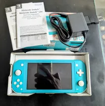Comprar Nintendo Switch Lite Azul Celeste\u002Fcaja, Manuales Y Cargador Celeste