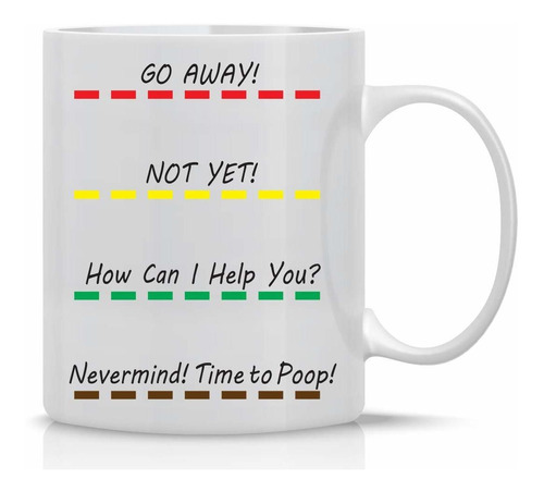 Go Away, Not Yet Nevermind, Time To Poop - Taza De Cafã...