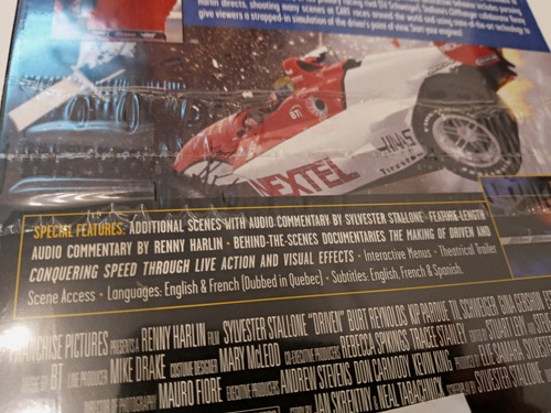 Silvester Stallone Driven Dvd Cajita De Cartón