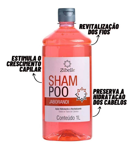 Kit Shampoo + Condi Jaborandi 1l Zibelle Suave Fragrância