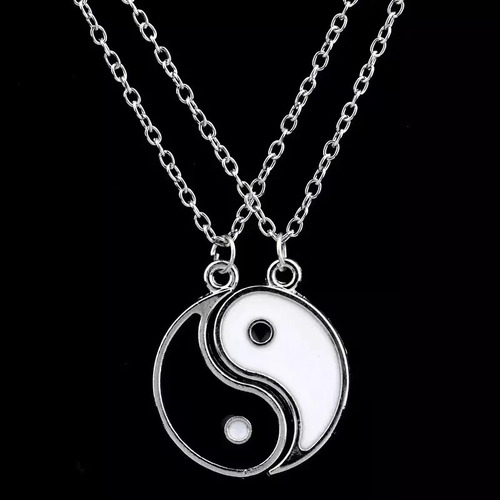 Imagen 3 de 3 de Collares De Pareja Yin Yang Amor Mejores Amigos San Valentín