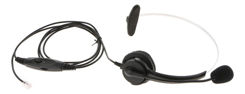 Micrófono De Auriculares Rj9 Con Auriculares Comerciales Par