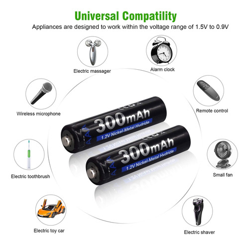 Baterías Recargables Aaa Ni-mh Pre-cargadas 16 Piezas Con Es