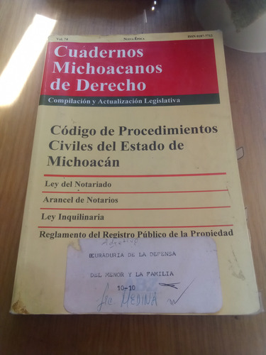 Código De Procedimientos Civiles Del Estado De Michoacán