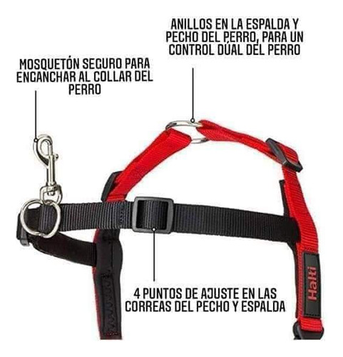 Arnés Halti Front Control Talla L . Antijalones. Para Perros