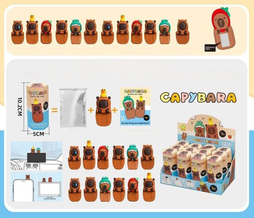 1 Caja Capybara Sonny Angels Sorpresa Para Celular 12 Unid