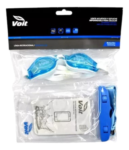 Goggles Y Estuche Impermeable Para Celular Voit Azul