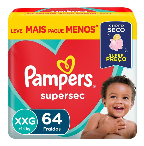 Pampers Supersec 64 unidades (XXG)