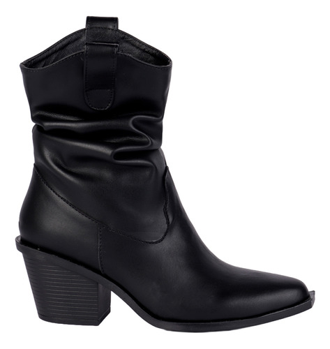 Bota Vaquera Color Negro Fratello Para Mujer 0150-v