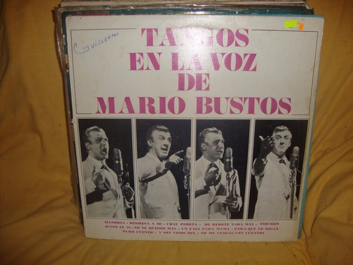Vinilo Mario Bustos Tango En La Voz De Mario Bustos T3