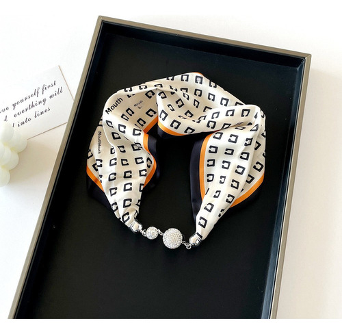 M Bufanda De Seda De Moda Para Mujer Con Elegante Cuello