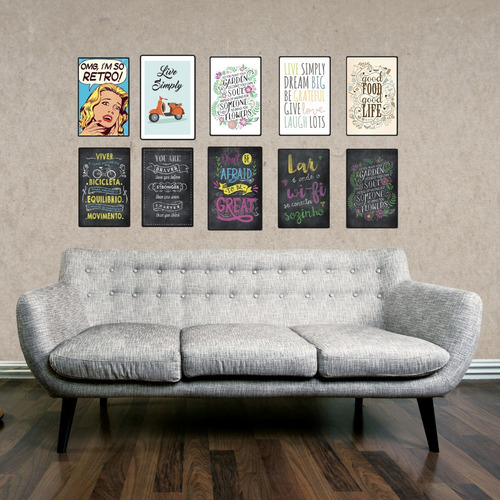 Imagen 4 de 7 de Cartel Decorativo Chapa De Madera - Vintage Omg Im So Retro