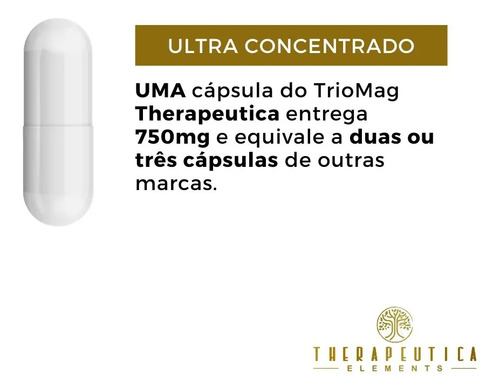 Kit 2 Unidades 3 Magnésios 750mg Premium (vegan) Therapeutic Sem Sabor