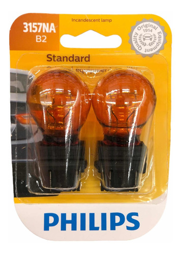 Set 2x Bulbos Halógeno Oem Philips Standard Ambar 3157 Na
