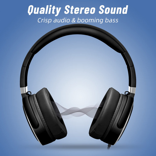 Auriculares Con Cable Rockpapa Grade Con Micrófono Negro/gri