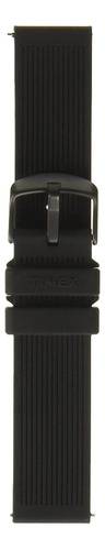 Correa Timex, 20 Mm, Liberación Rápida, Silicona, Color Negr