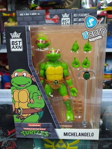 Figura Tmnt Tortugas Ninja Michelangelo Miguel Angel Bst Axn