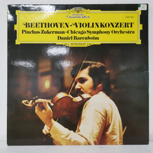 Beethoven Zukerman Daniel Barenboim Violinkonzert Vinilo Usa