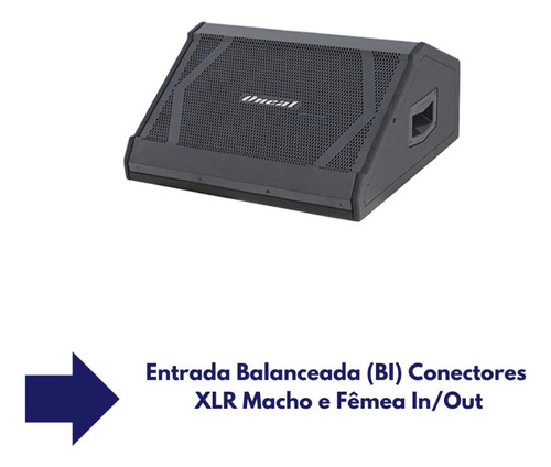 Caixa Amplificada Monitor De Retorno Ativo Opmv-1812d-pt Cor Preto 110V/220V