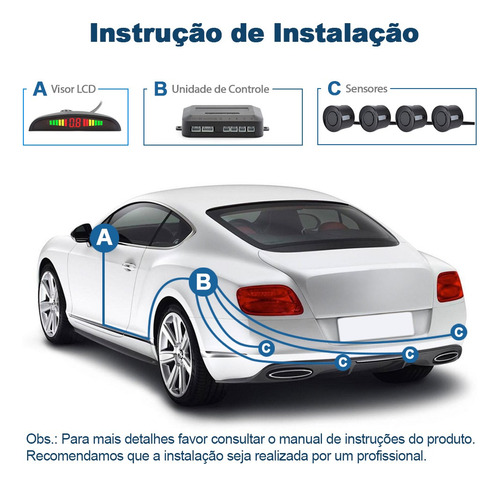 Retrovisor Com Tela + Câmera + Sensor Ré Preto Fox 2009