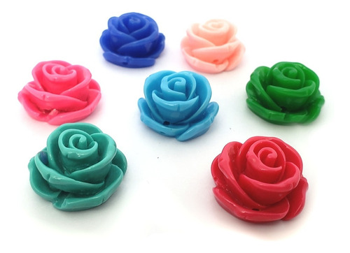 7 Flores De Resina 23x13mm