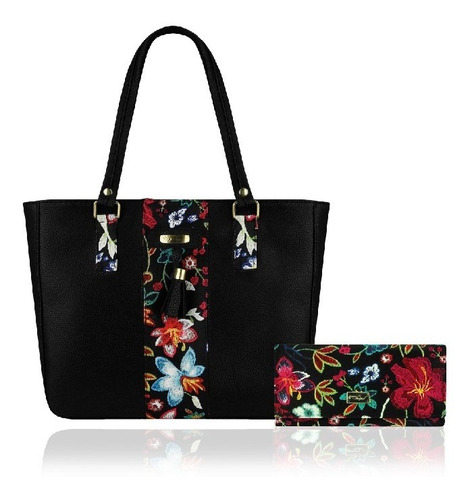 Bolsa Y Cartera De Dama Con Detalle De Flores ¡gran Negocio!