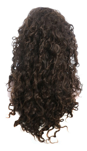 Karlery Mujeres Esponjoso Rizado Peluca Marron Oscuro De Hal