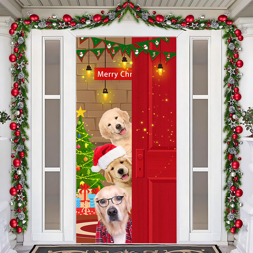 Decoración Navideña For Puerta De Entrada En R, Nuevo Papá
