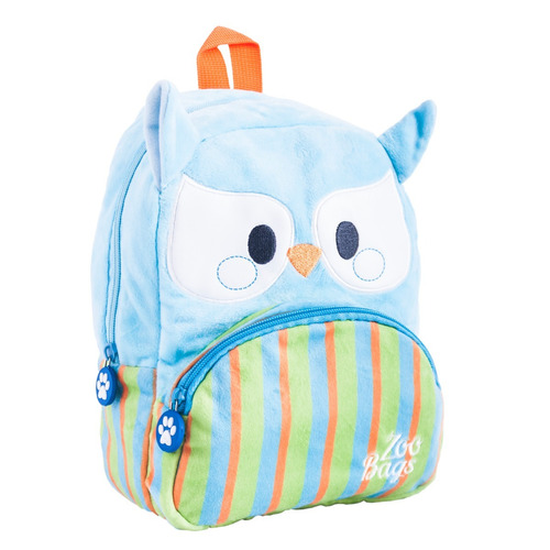 Mochila Peluche Búho Celeste Happydays