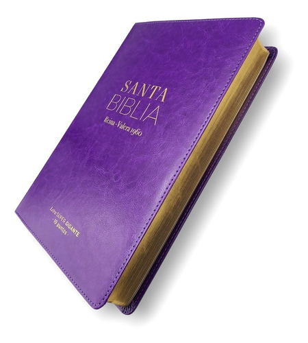 Imagen 2 de 10 de Biblia Letra Supergigante Valera 1960 Morado Con Estudios