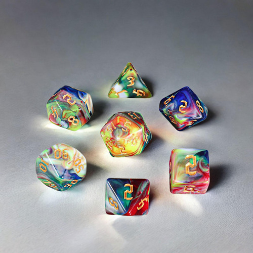 2 X 7 Uds Dados De Varias Caras Juegos De Cartas Juegos