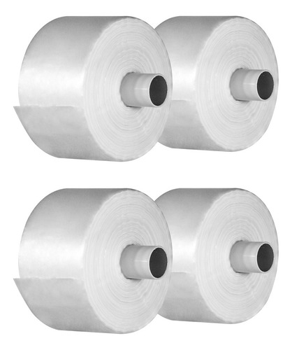 Bobina Saco Plástico Fundo Estrela P 30x40 Kit 4 Unidades