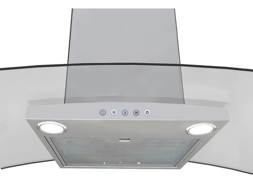 Campana Extractora De Cocina Io Mabe IO9014ICSSS0 90cm Acero Inoxidable Cristal De Pared Electrica 110v