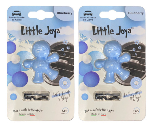 Aromatizador Carro Cheirinho Little Joe Perfume Premium 2un Cor Azul-celeste Fragrância Blueberry Joya