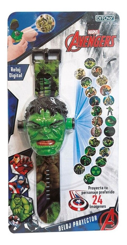 Reloj Proyector Infantil Hulk Marvel 2544