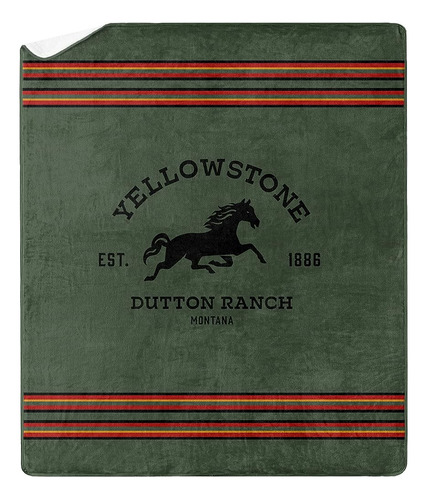 Northwest Yellowstone Silk Touch Sherpa Throw Blanket, 60  X