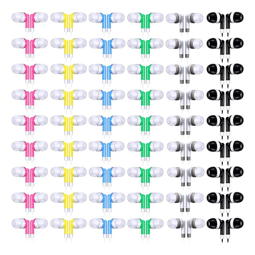 60 Audífonos Para Ninos De Colores Con Cable