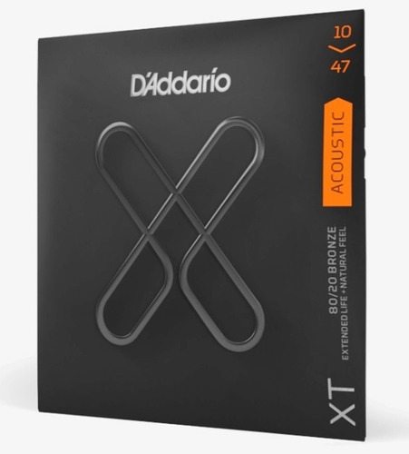 Encordoamento Violão Aço 010 Daddario Xt Revestido Durável