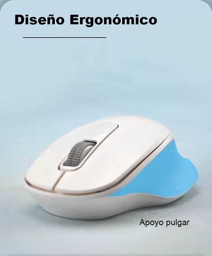 Imagen 4 de 6 de Mouse Silencioso Inalámbrico Dual-modo Bluetooth Y Usb Fude