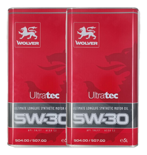 Aceite Para Motor 5w30 Wolver Sintetico Ultratec C3 Sae 10lt