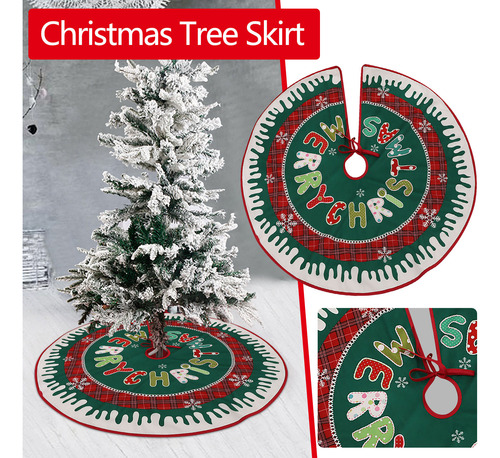 Adornos De Decoración Navideña, Faldón De Árbol De 80 Cm Con