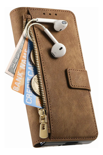 Funda Tipo Cartera 2 En 1 Con Cierre Magnético For Tarjetas
