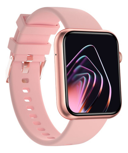 Relógio Smartwatch Multi M2 Amoled Bluetooth Rose - Wr205 Caixa Branco Pulseira Rosa Bisel Rosa