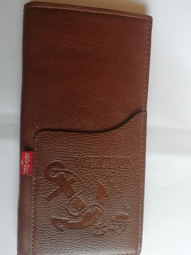 Billetera Cuer0 Tarjetero Weichen Strees Strauss Jeans