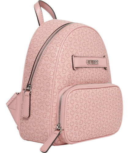 Mochila Guess Factory Bb928730-poe Acabado de los herrajes Níquel Color Rosa claro Correa de hombro Rosa claro Diseño de la tela Lisa