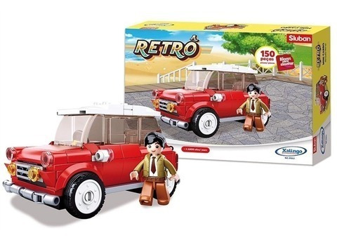 Imagem 2 de 2 de Blocos Para Montar Retro: Mini Carro - 150 Pçs - Xalingo