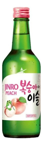 Soju Coreano Jinro Sabor Durazno 13%, De 360ml. - 2 Botellas