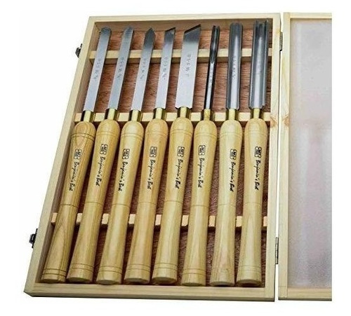 Psi Woodworking Lchss8 Wood Torno 8pc Hss Juego De Cinceles