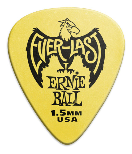 Set De 12 Picks 1.5mm Color Amarillo Everlast Ernie Ball